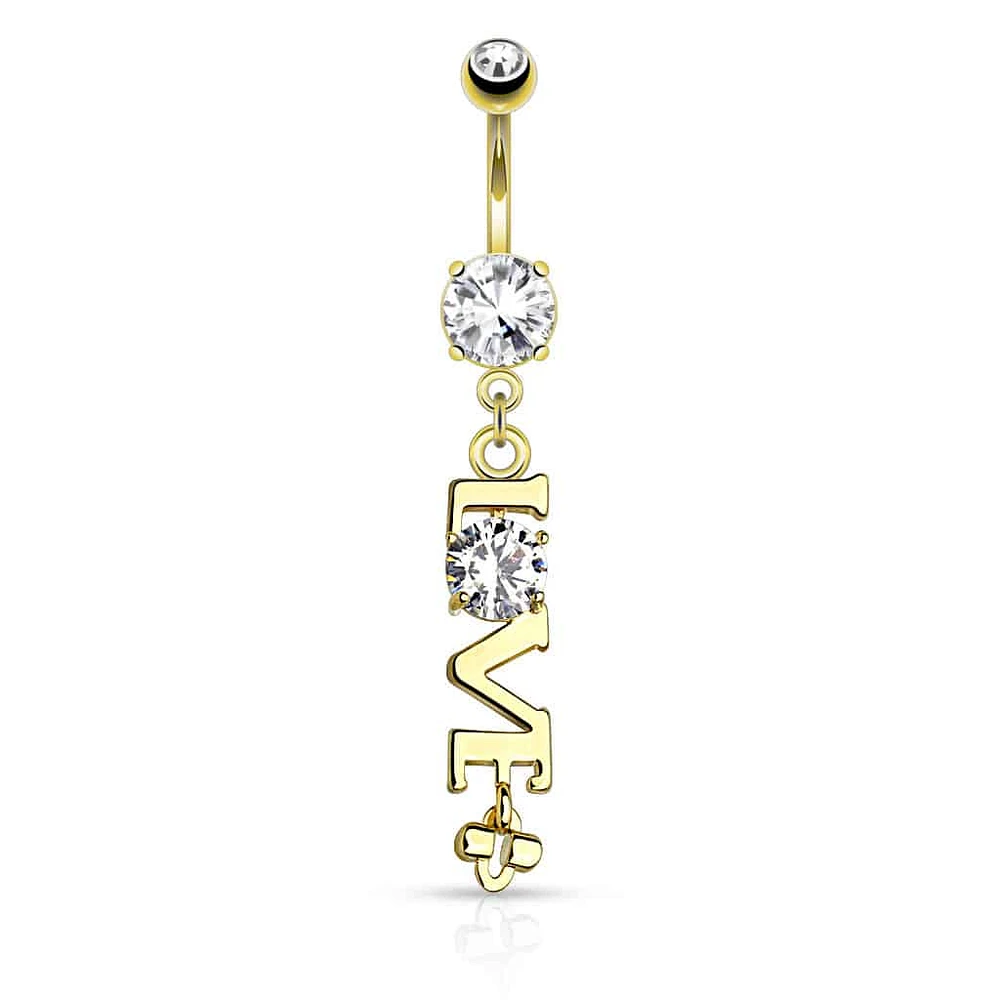 L-O-V-E Navel Dangle 14g