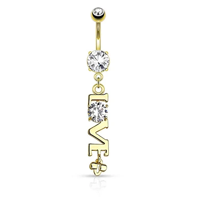 L-O-V-E Navel Dangle 14g