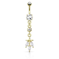 Fallen Leaves Navel Dangle 14g