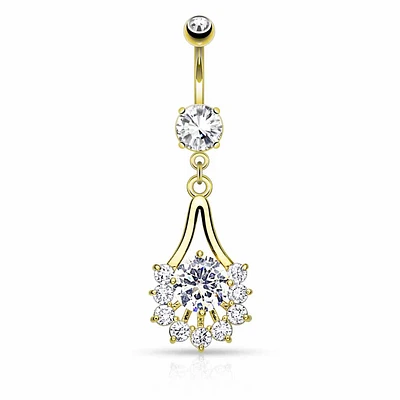 Halo Fan Navel Dangle 14g