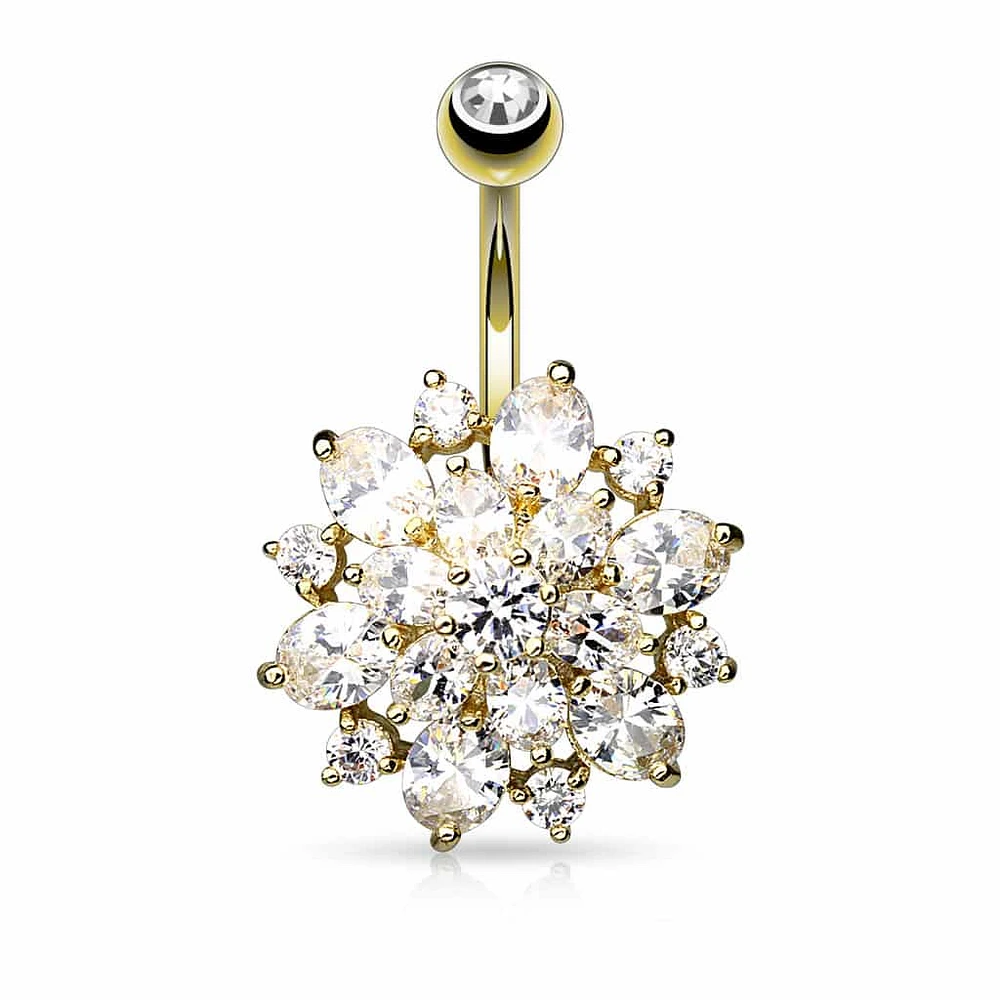 Dahlia Navel Barbell 14g