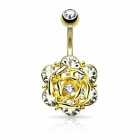 Rose Navel Barbell 14g