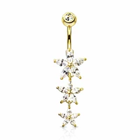 Claw-Set Lily Navel Dangle 14g