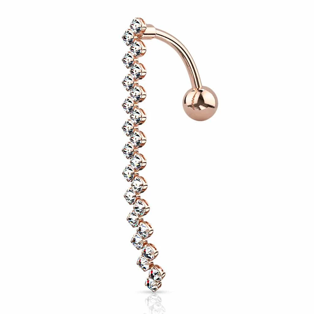 Rounded Chain Inverted Navel Dangle 14g
