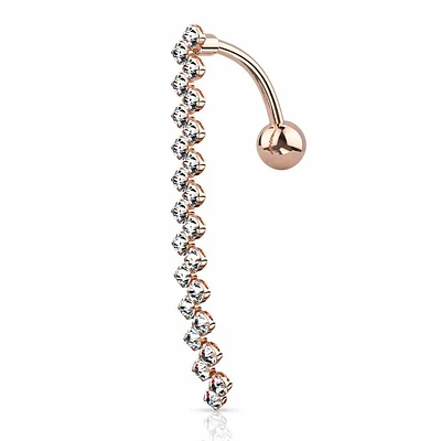 Rounded Chain Inverted Navel Dangle 14g