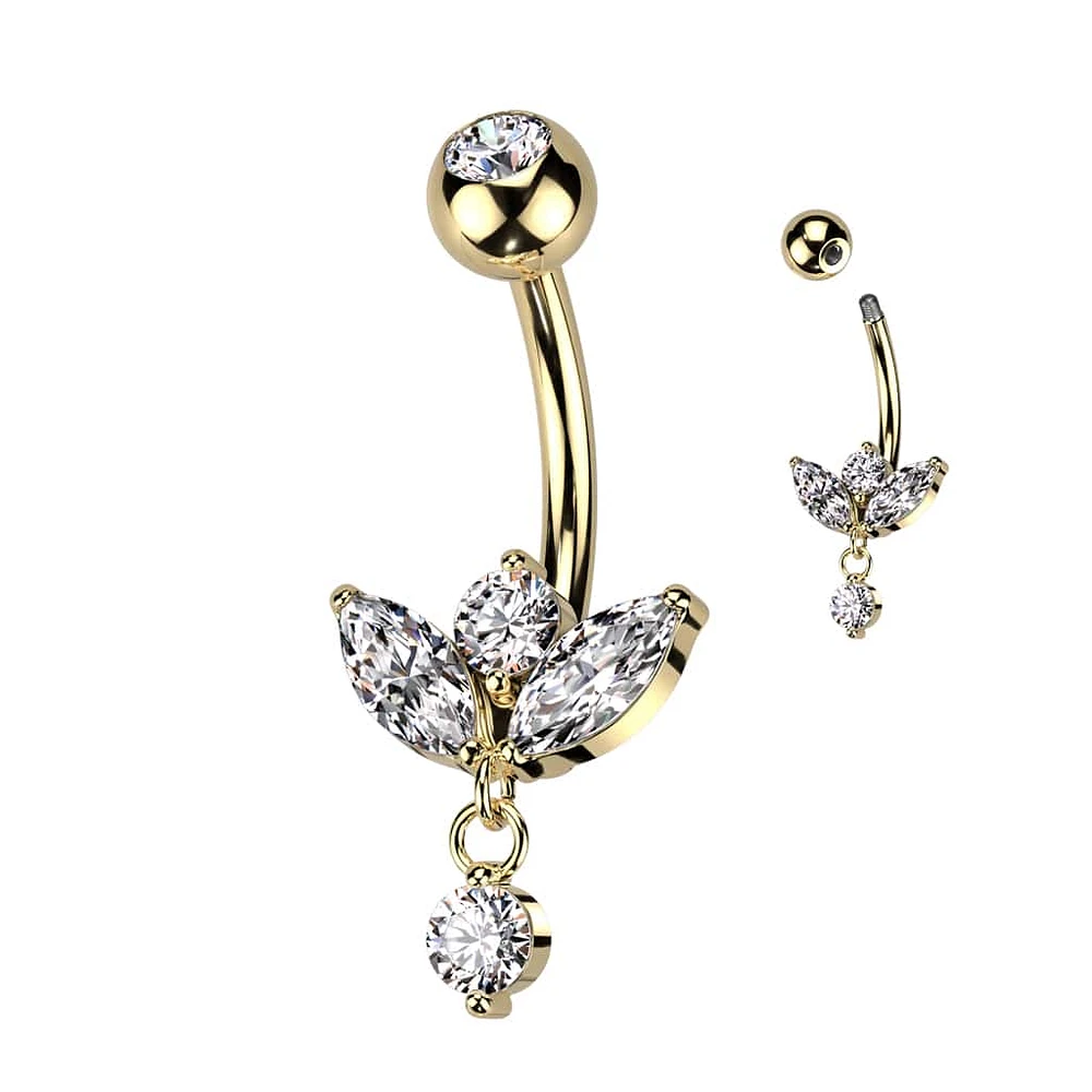Marquise Navel Dangle 14g