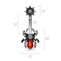 Spider Navel Barbell 14g