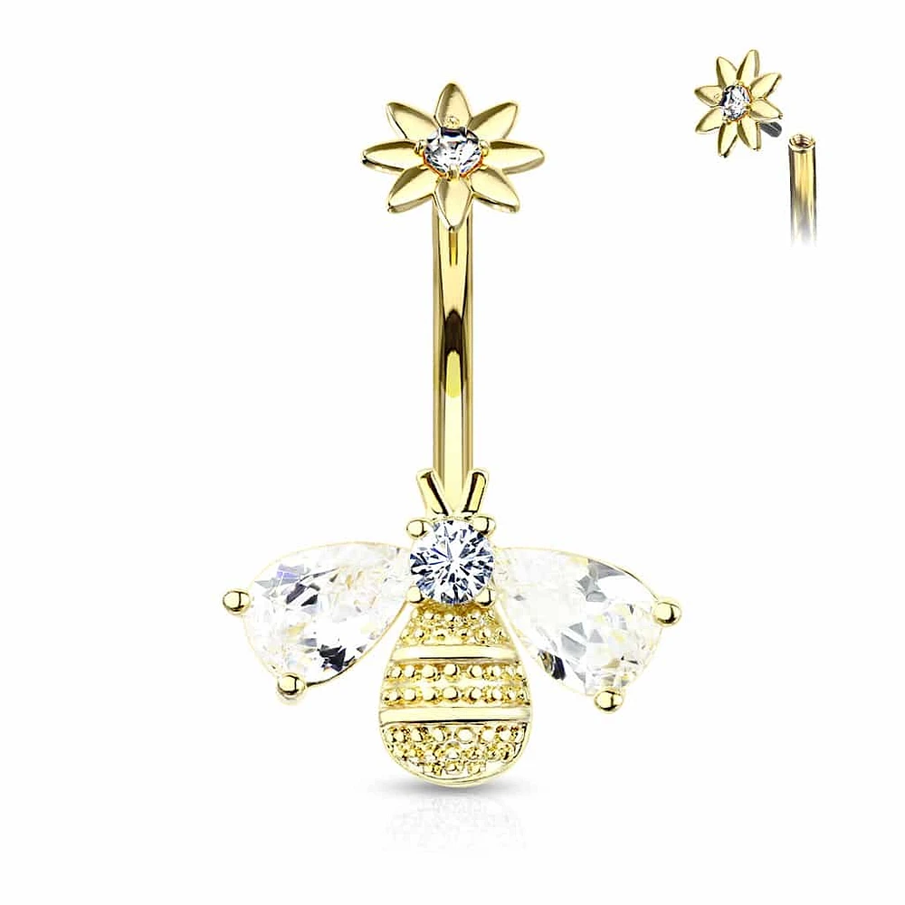 Bumble Bee Navel Barbell 14g
