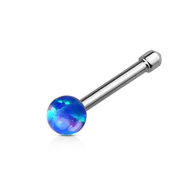 PREMIUM Surgical Steel Opal Nose Bone 18g