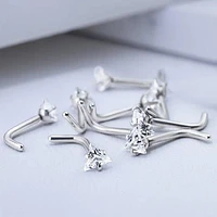 PREMIUM Surgical Steel Claw-Set Triangle Nose Pin 18g