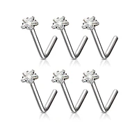 PREMIUM Star Claw-Set Crystal Nose Pin 18g