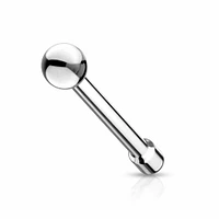 Steel Ball Top Nose Bone 18g