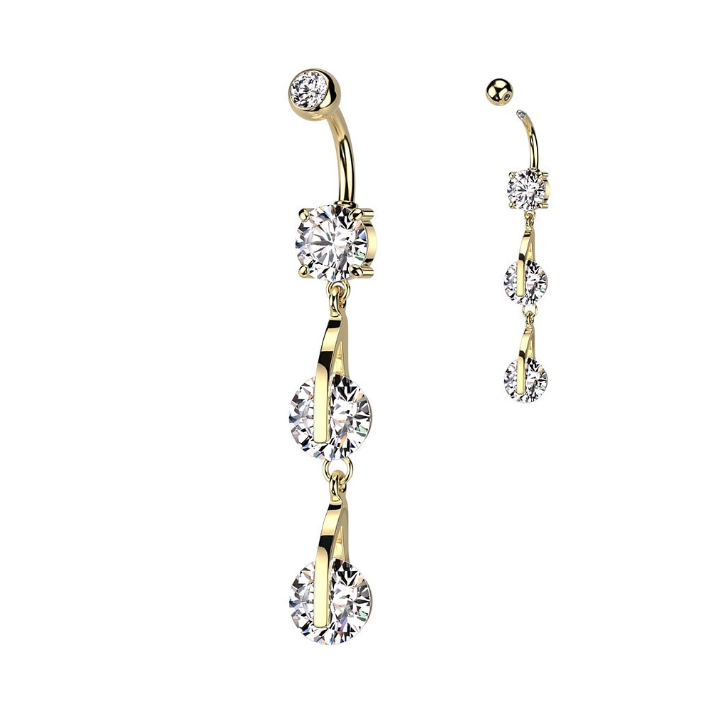 Floating Crystals Navel Dangle 14g