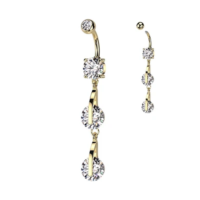 Floating Crystals Navel Dangle 14g