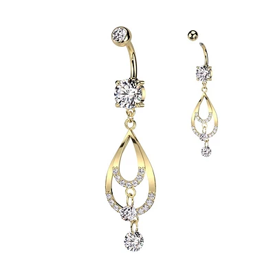 Oval Layer Navel Dangle 14g