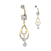Oval Layer Navel Dangle 14g