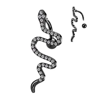 Snake Inverted Navel Barbell 14g