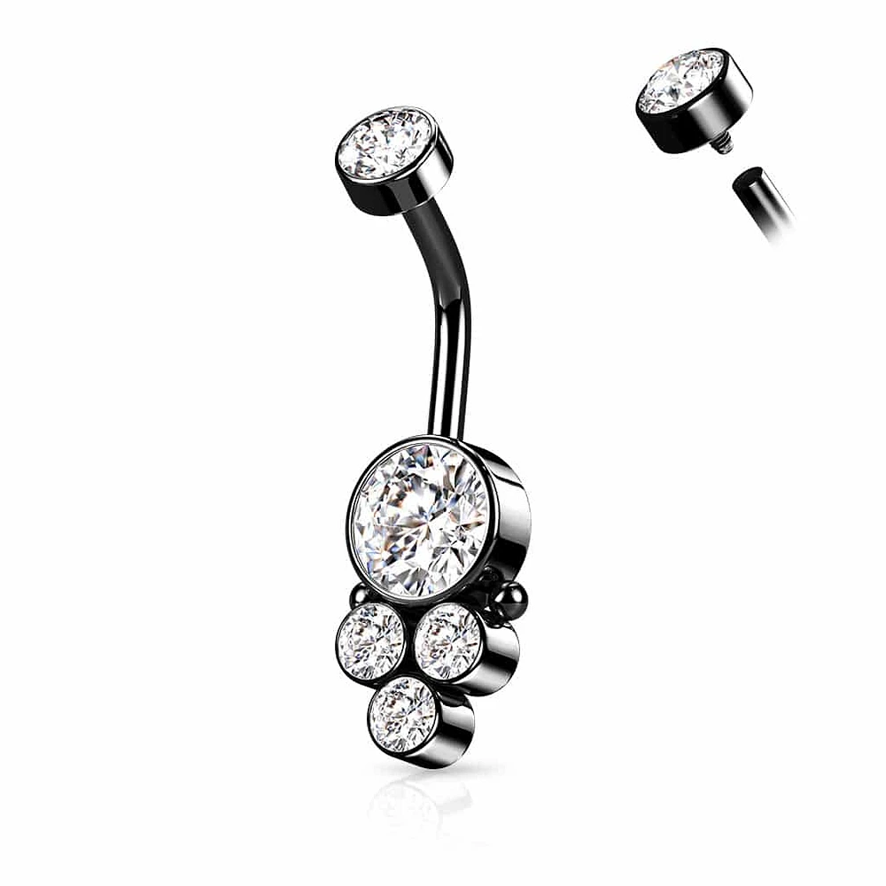 PREMIUM Dotwork Navel Barbell 14g