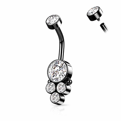 PREMIUM Dotwork Navel Barbell 14g