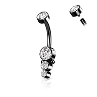 PREMIUM Dotwork Line Navel Barbell 14g