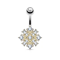 Snowflake Navel Barbell 14g