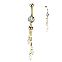 Pearl Droplet Navel Dangle 14g