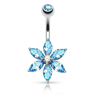 Bold Petals Navel Barbell 14g