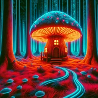 Neon Mushy House