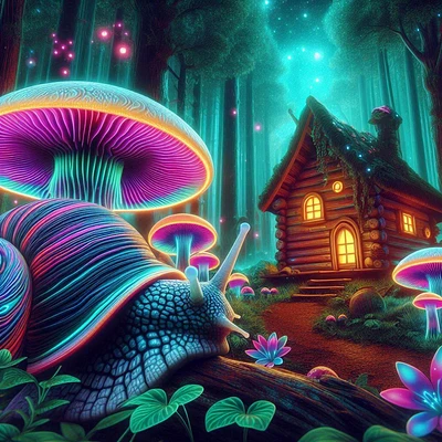 Enchanted Mushroom Mushy Snail