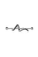 PREMIUM Coiled Octopus Tentacle Industrial Barbell 14g