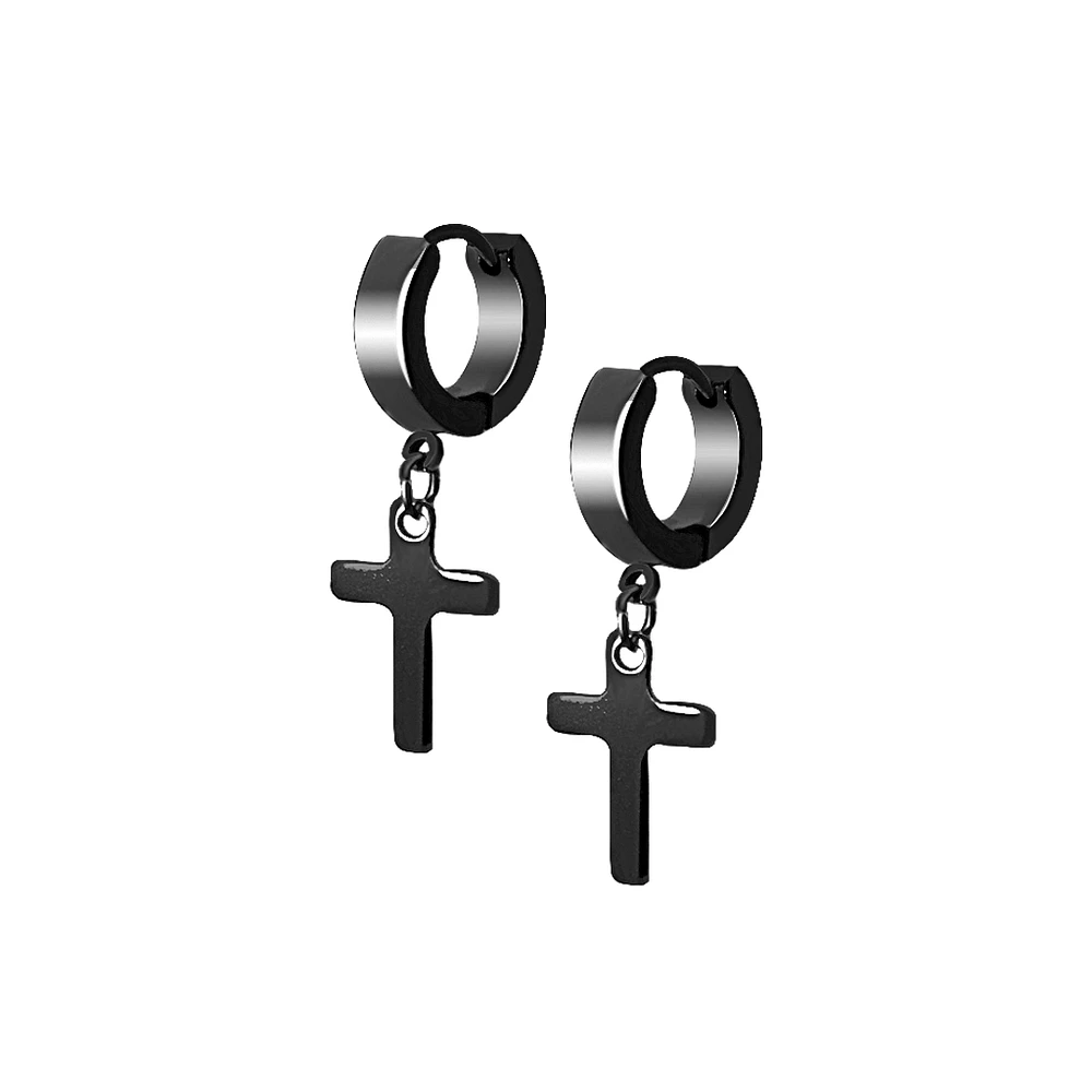 Cross Dangle Cuff Earrings