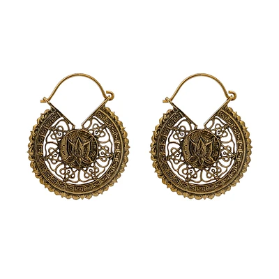Brass Lotus Tunnel Hanger