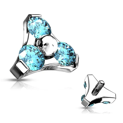 PREMIUM 3 Crystal Triangle Microdermal Top