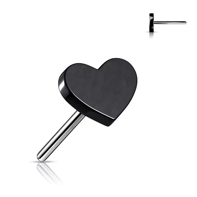 PREMIUM Titanium Heart Simple Threadless Top