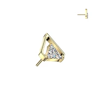 PREMIUM Titanium Crystal Arrowhead Luxe Threadless Top