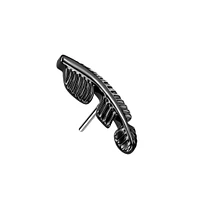 PREMIUM Titanium Feather Fancy Threadless Top