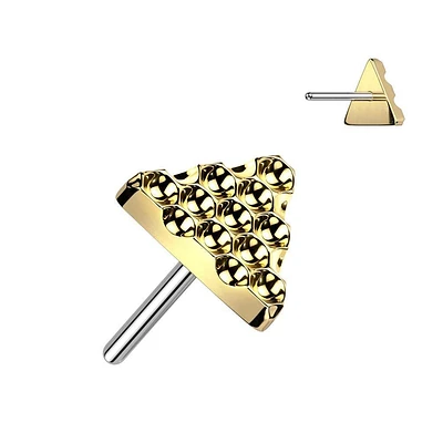 PREMIUM Titanium Textured Triangle Fancy Threadless Top
