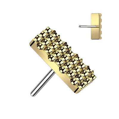 PREMIUM Titanium Textured Rectangle Fancy Threadless Top