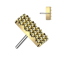 PREMIUM Titanium Textured Rectangle Fancy Threadless Top