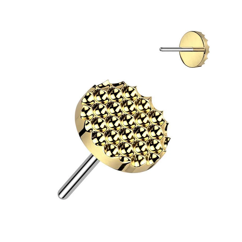PREMIUM Titanium Textured Disc Fancy Threadless Top