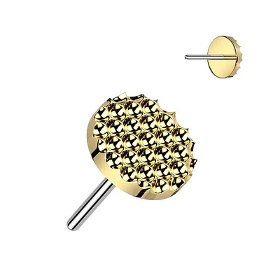 PREMIUM Titanium Textured Disc Fancy Threadless Top