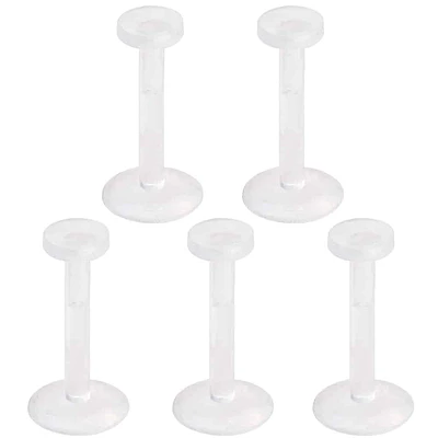 Flesh Tone Lucite Push-In Flat Back Retainer 16g