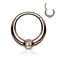 PREMIUM Large Crystal Hinged Segment Ring 16g