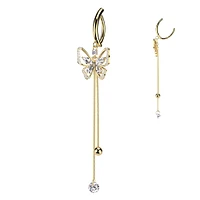 PREMIUM Elegant Butterfly Dangle Clicker 14g