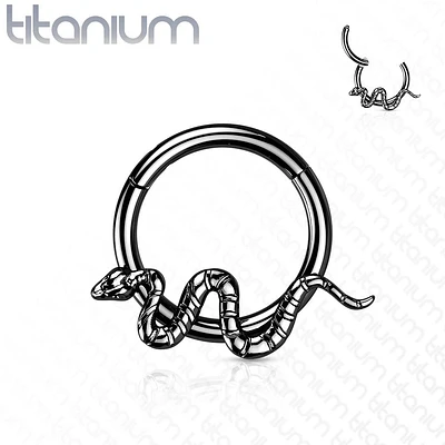 PREMIUM Large Snake Hinged Segment Ring 16g