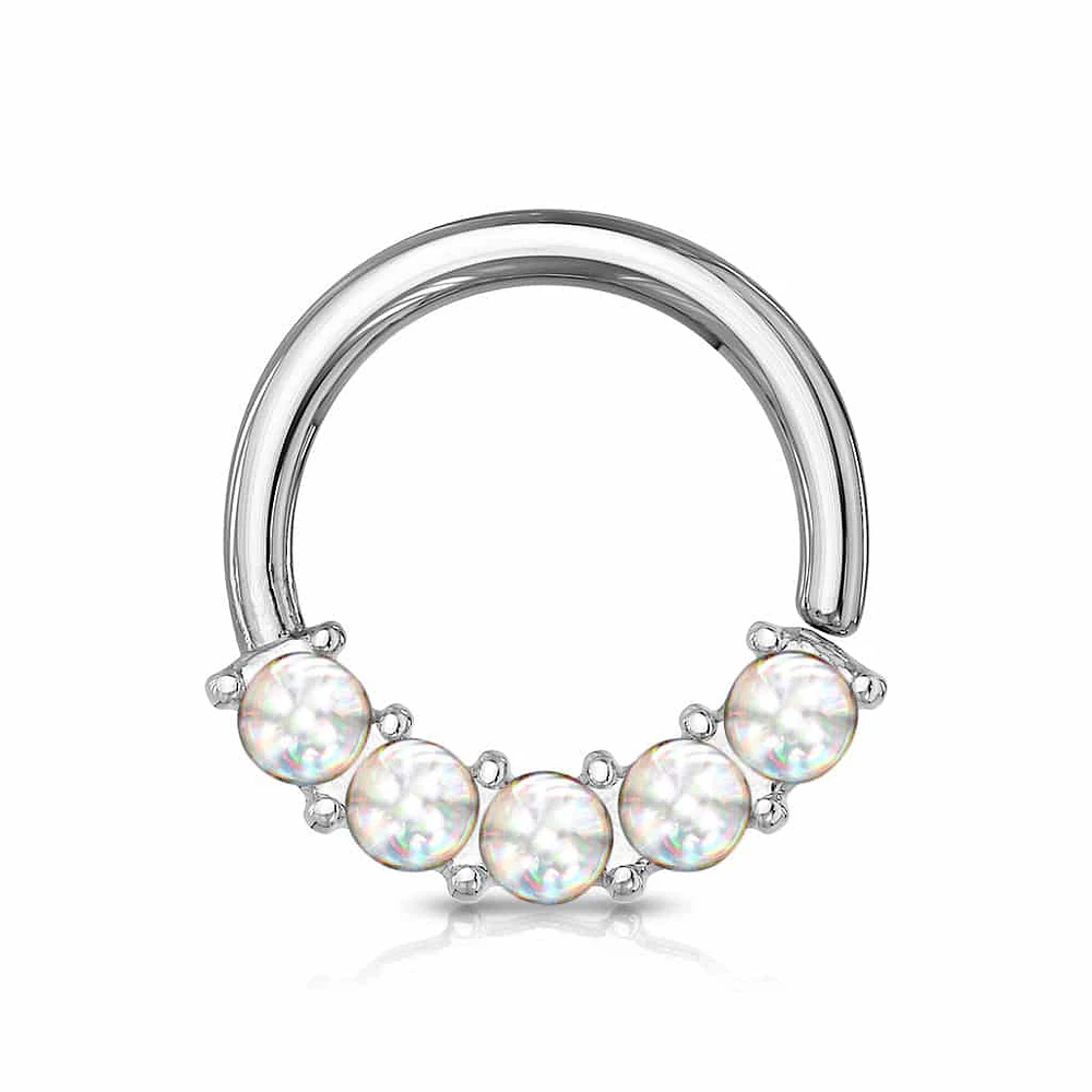 Claw-Set Moonstone Bendable Ring 16g
