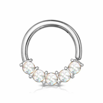 Claw-Set Moonstone Bendable Ring 16g