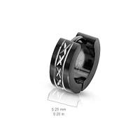 Cross Blackline Cuff Earrings