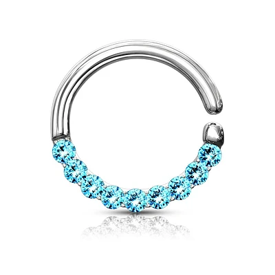 Small Claw-Set Jewel Bendable Ring 16g