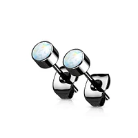 PREMIUM Bezel-Set Opal Studs
